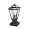 Z-Lite Talbot 1 Light Outdoor Pier Mounted Fixture, Oil Rubbed Bronze And Seedy 579PHMS-SQPM-ORB - alternate 6